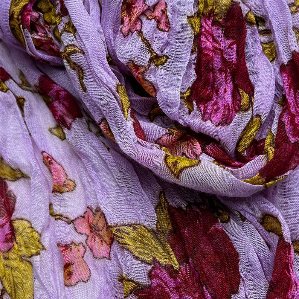 2pcs  Vibrant Crinkle Magenta Printed Polyester For men and woman