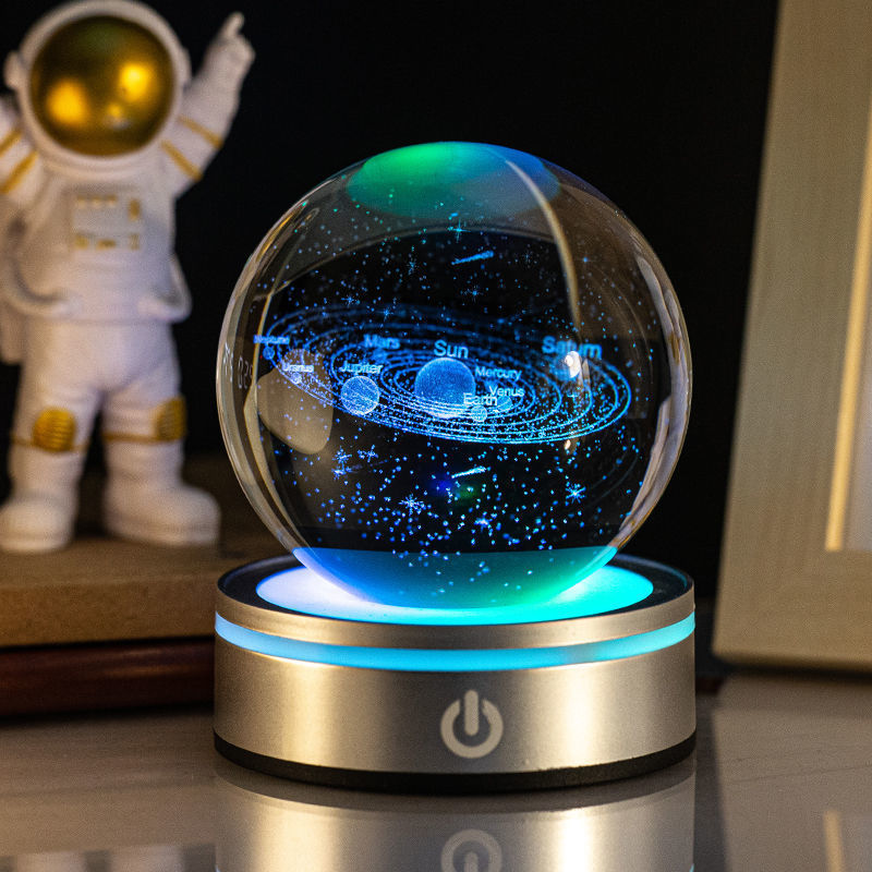 3D Luminous Crystal Ball Night Lamp