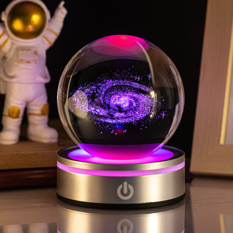 3D Luminous Crystal Ball Night Lamp