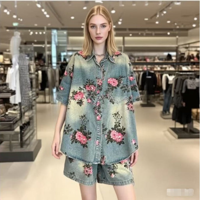 Retro-style Denim Set Collection From Europe And The US