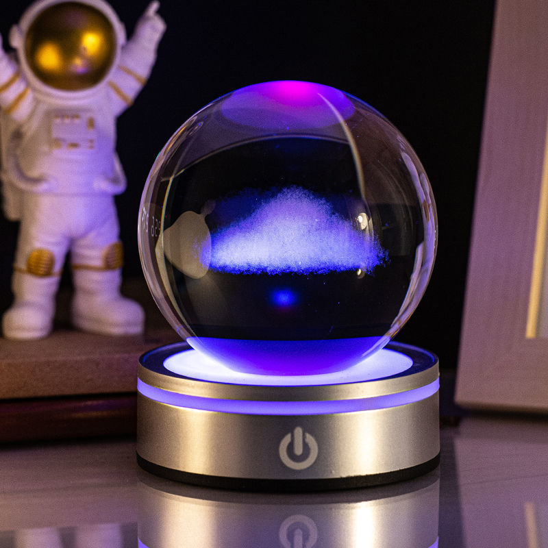 3D Luminous Crystal Ball Night Lamp