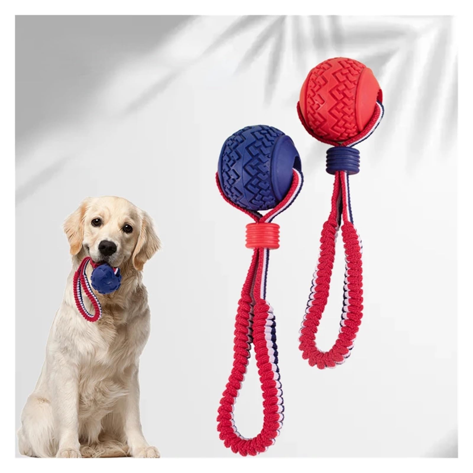 Interactive Dog Toy Ball Interactive Teether With Rope
