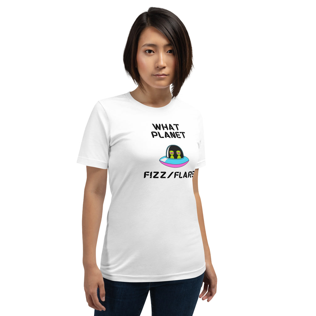 Unisex T shirt featuring fun graphic design and text for casual everyday wear.